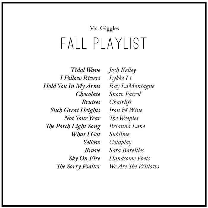 FALL in love playlist