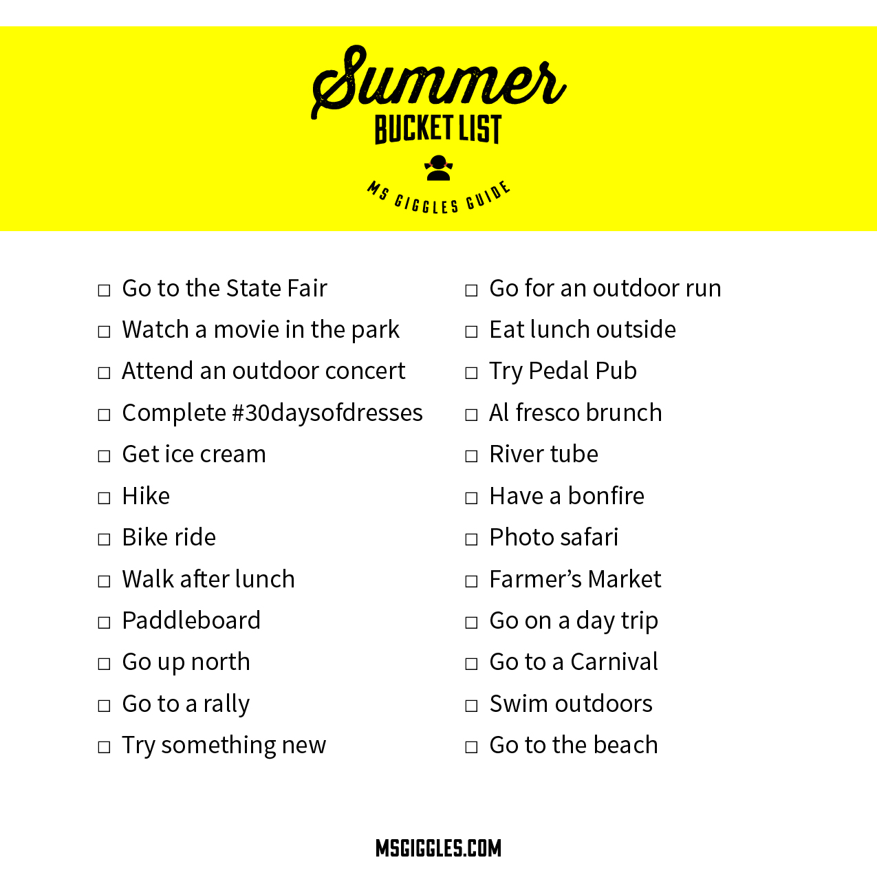 summer-bucket-list