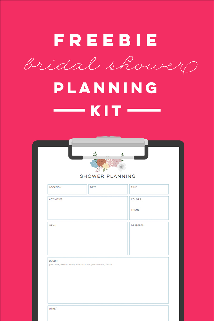 Bridal Shower Planning Checklist - FREE